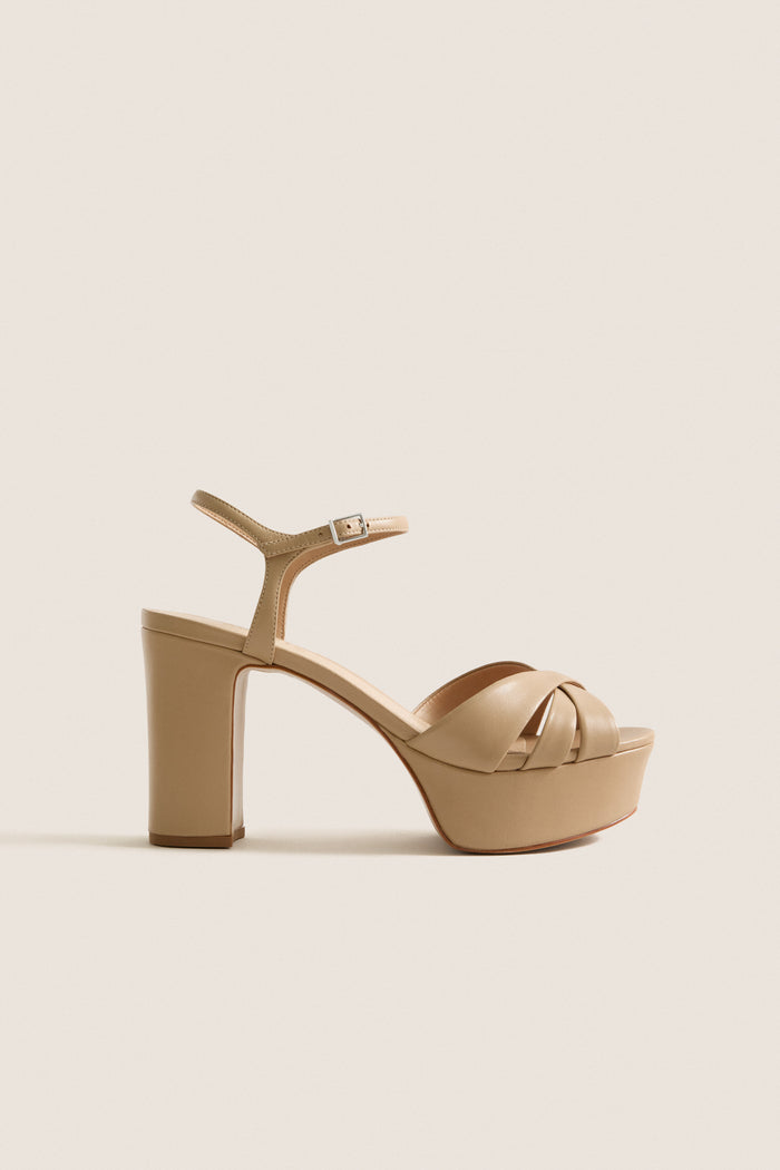 Light Nude Keefa Platform Heels