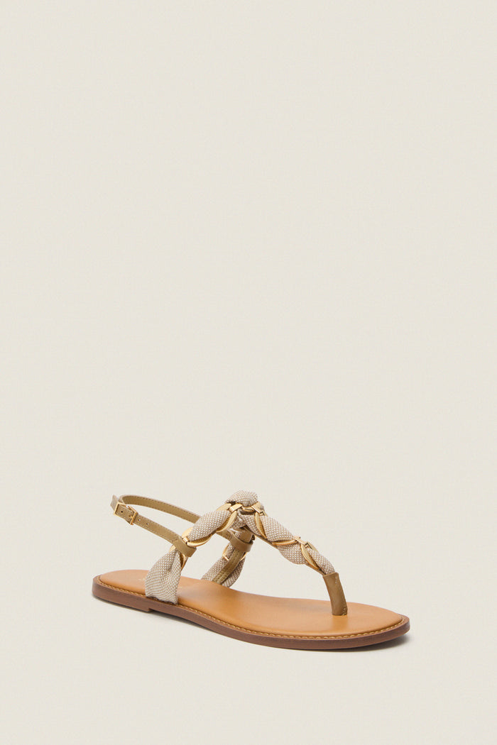 Light Wood Camellia Sandals