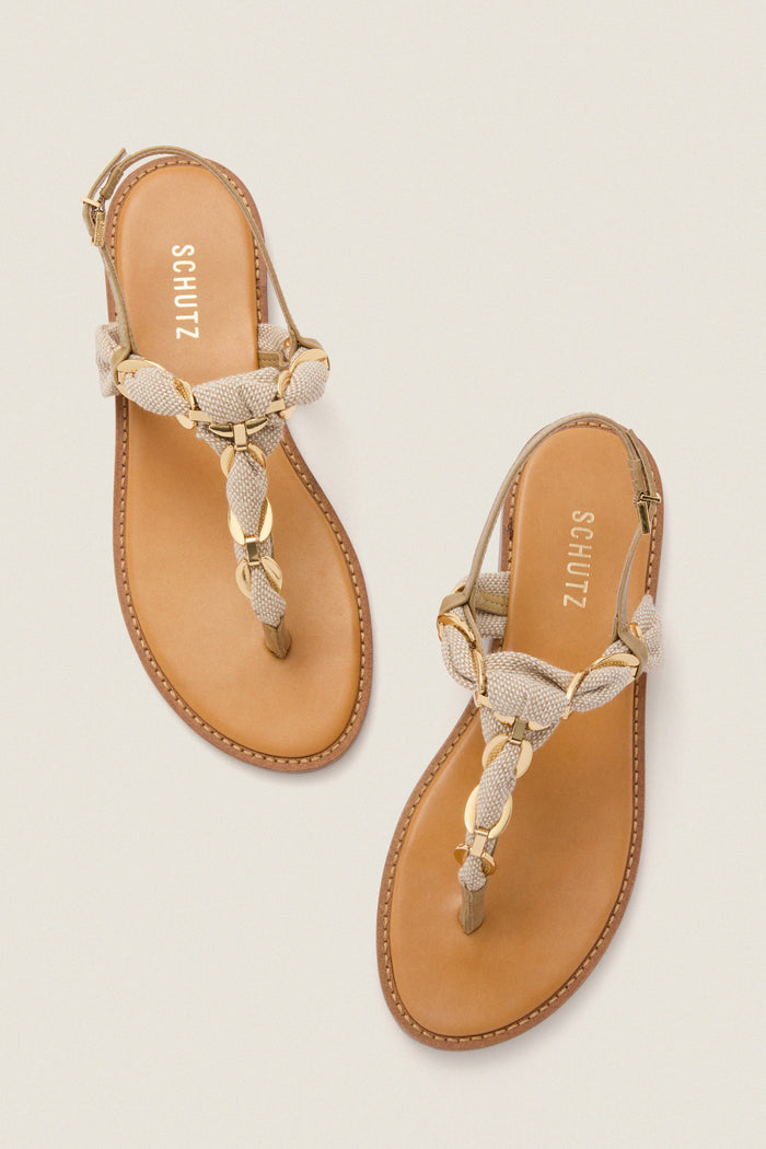 Light Wood Camellia Sandals