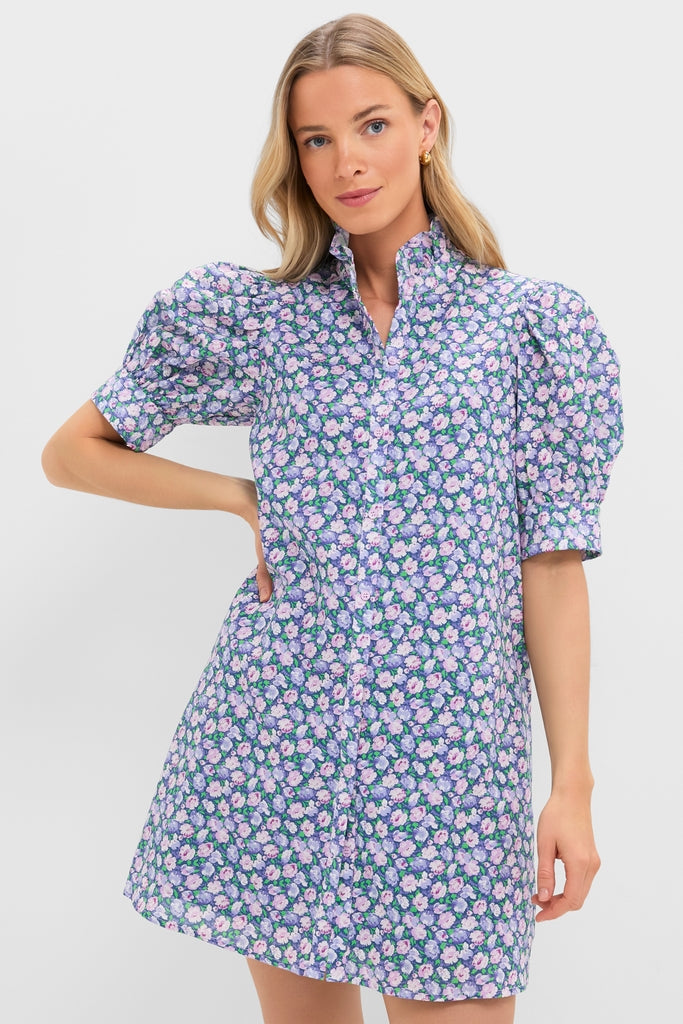 Lilac Ditsy Floral Louisa Mini Dress
