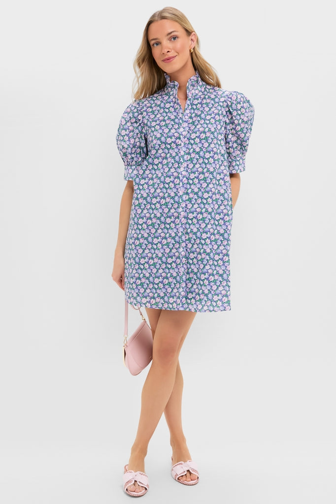 Lilac Ditsy Floral Louisa Mini Dress