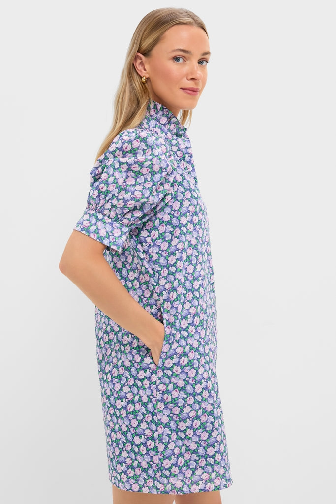 Lilac Ditsy Floral Louisa Mini Dress