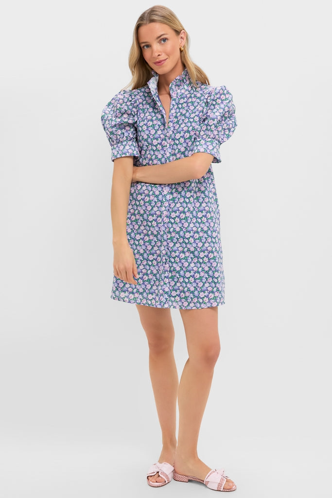 Lilac Ditsy Floral Louisa Mini Dress