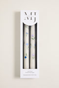 Lilac Floral Hand Painted Taper Candles (Set of 2)
