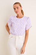 Lilac Floral Rosenberg Blouse