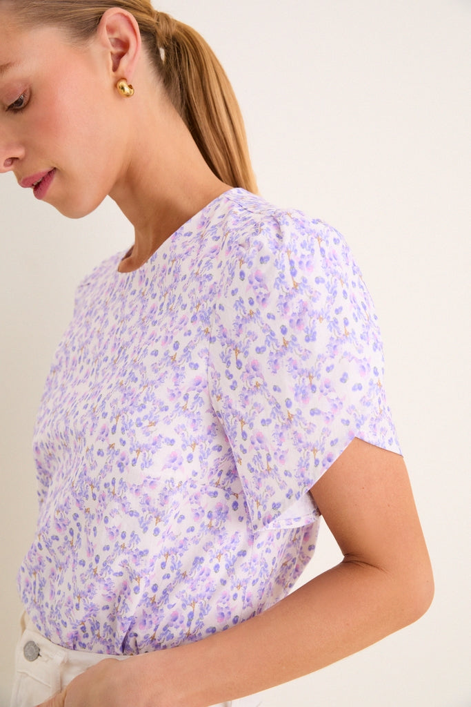 Lilac Floral Rosenberg Blouse