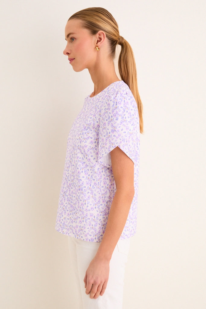 Lilac Floral Rosenberg Blouse
