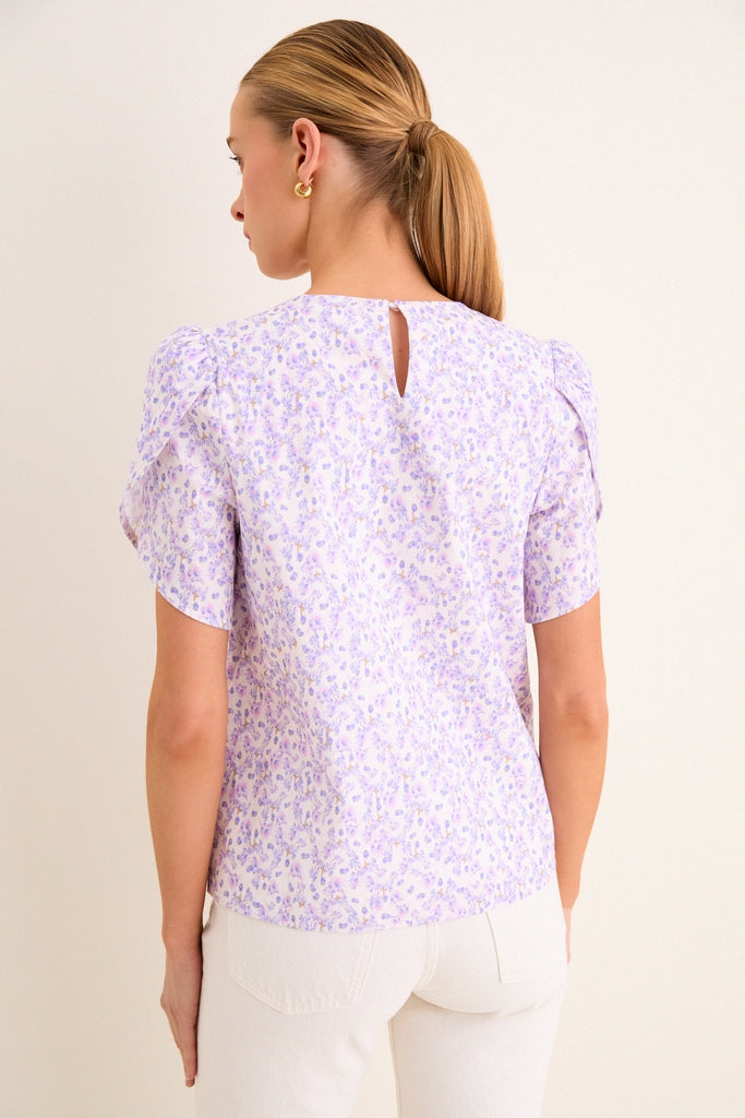 Lilac Floral Rosenberg Blouse
