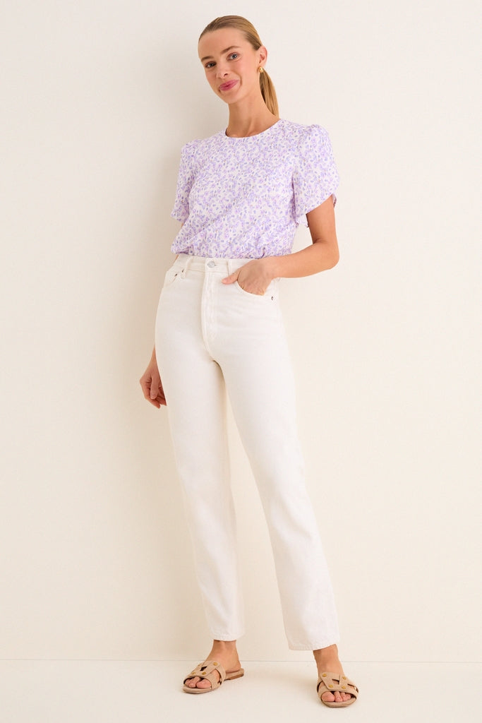 Lilac Floral Rosenberg Blouse