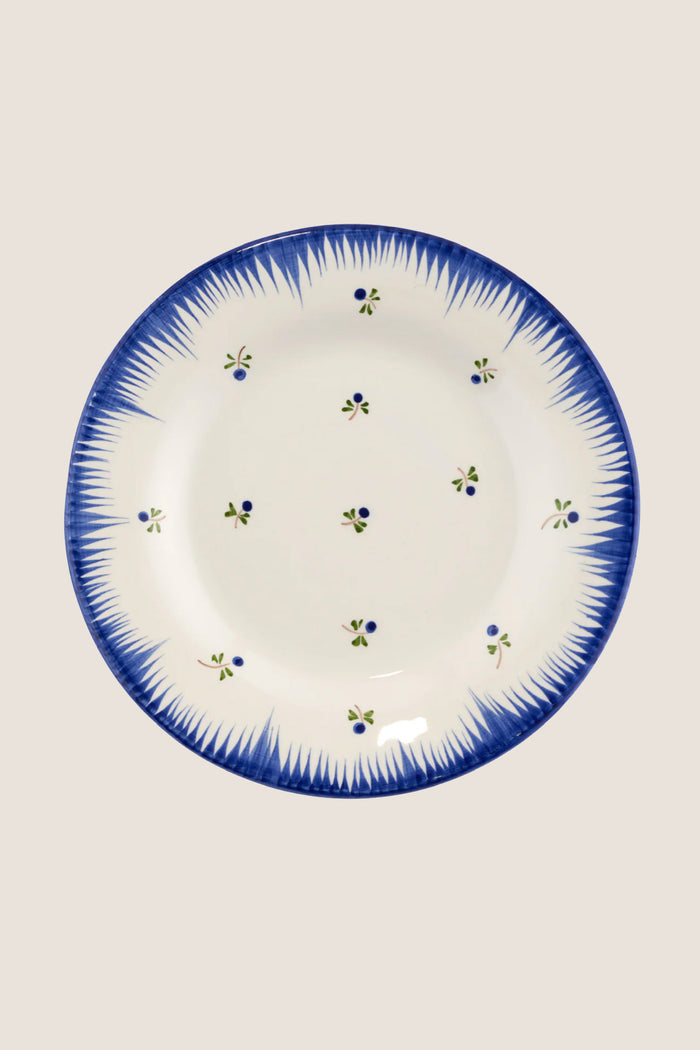 Lily Blue Dessert Plate
