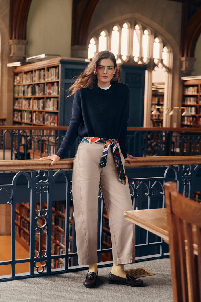 Limestone Chino Barrel Leg Chatham Pants