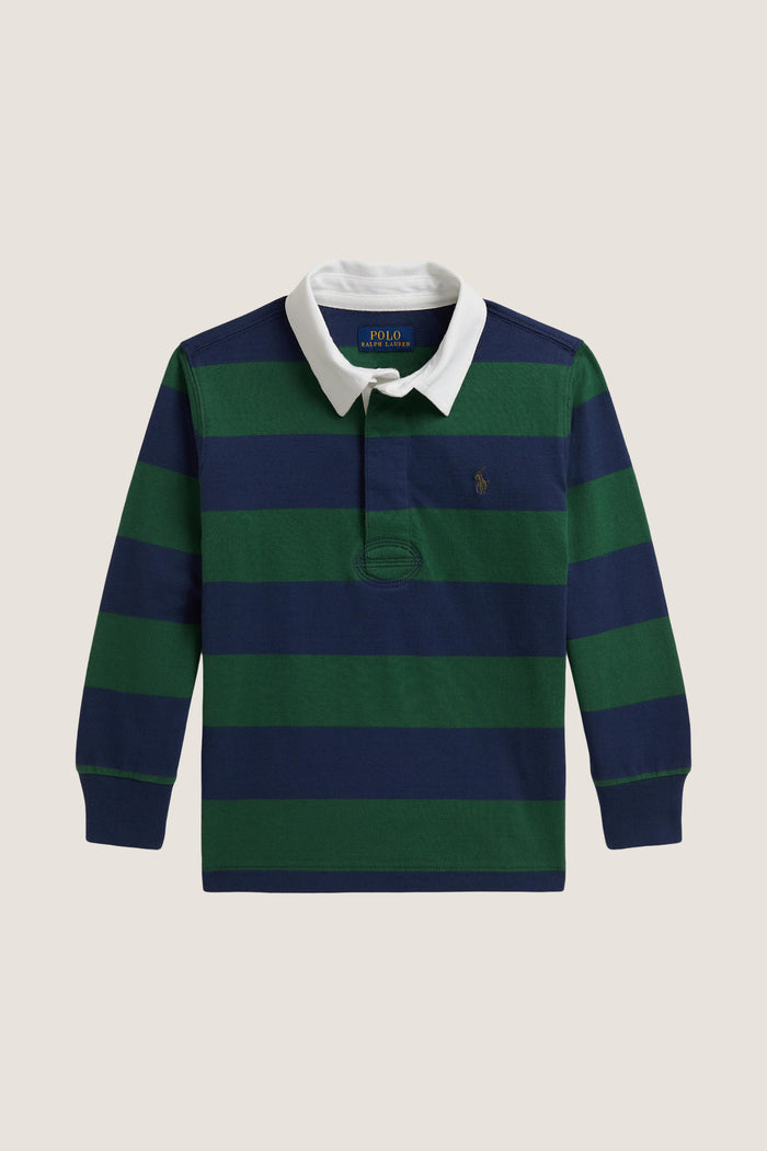 Little Boys Long-Sleeve Cotton Jersey Striped Rugby Polo