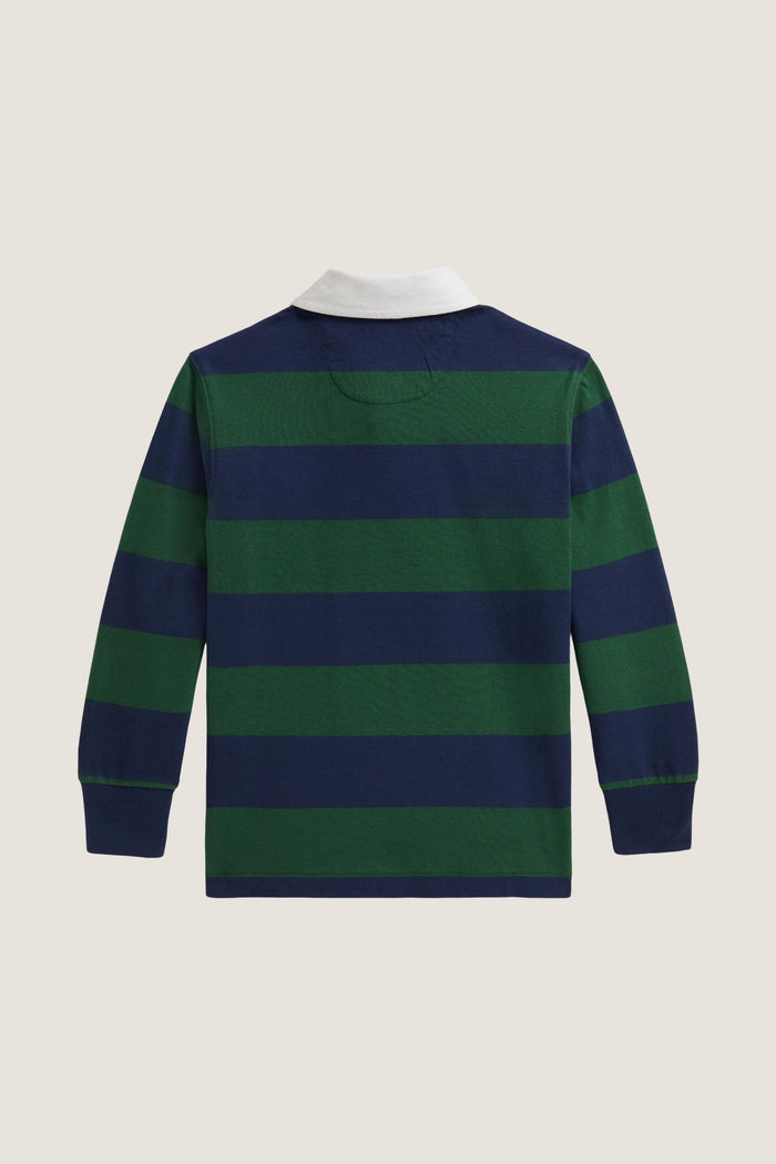 Little Boys Long-Sleeve Cotton Jersey Striped Rugby Polo