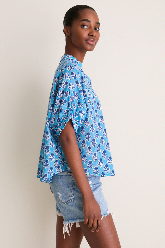 Little Marigolds Danube Organic Mandarin Collar Top
