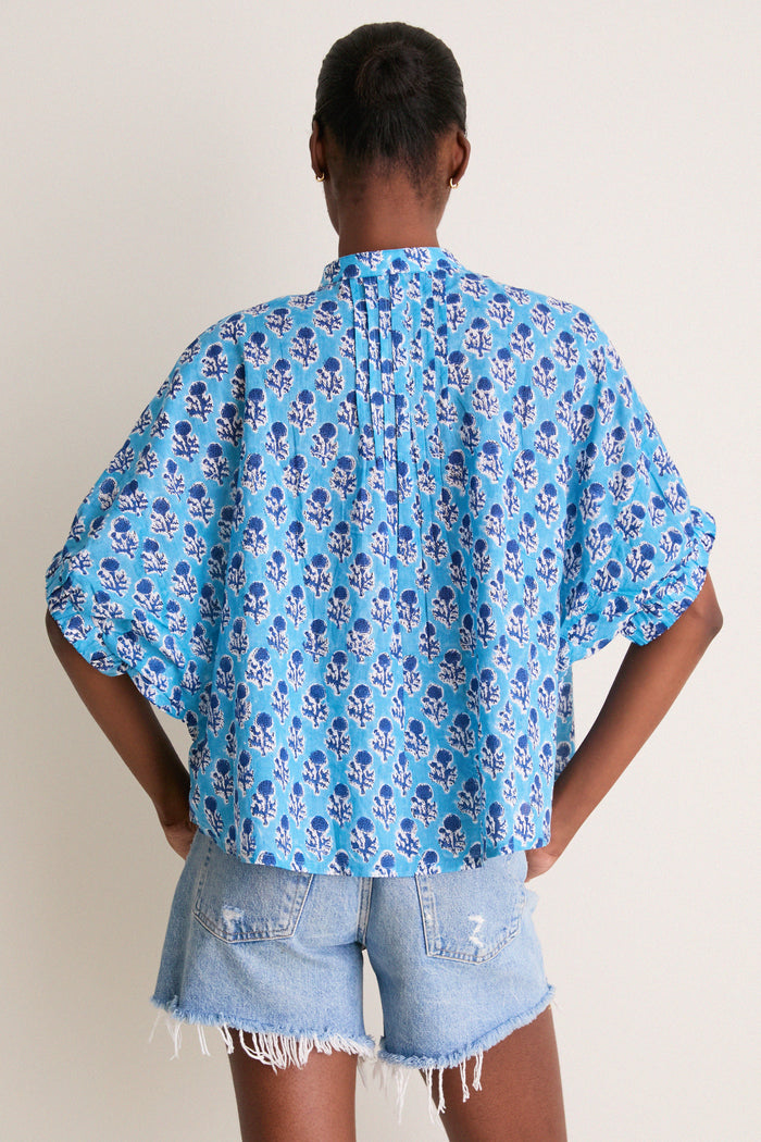 Little Marigolds Danube Organic Mandarin Collar Top