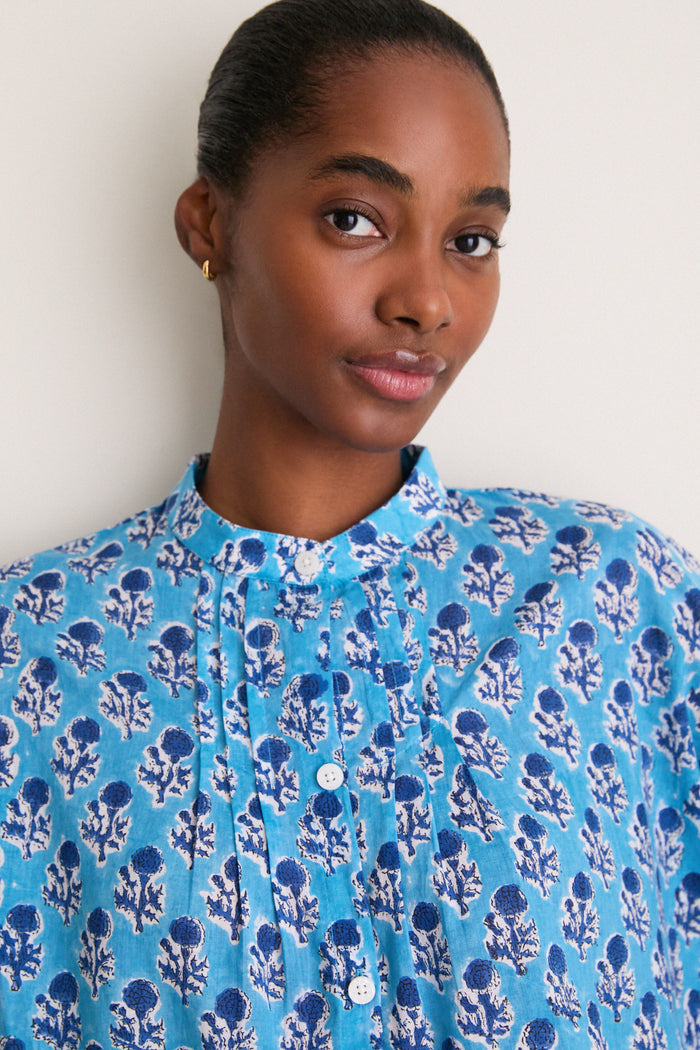 Little Marigolds Danube Organic Mandarin Collar Top