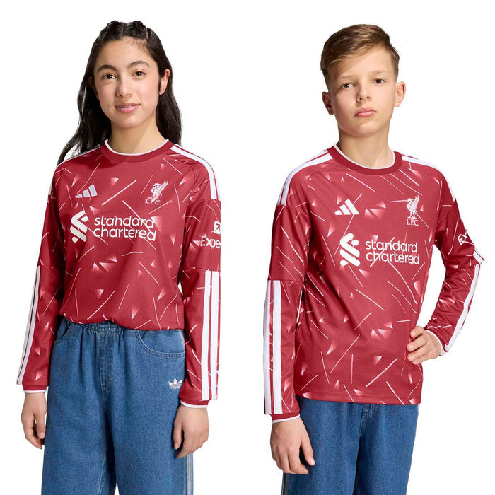 adidas LFC 26 Kids Home LS Jersey Red