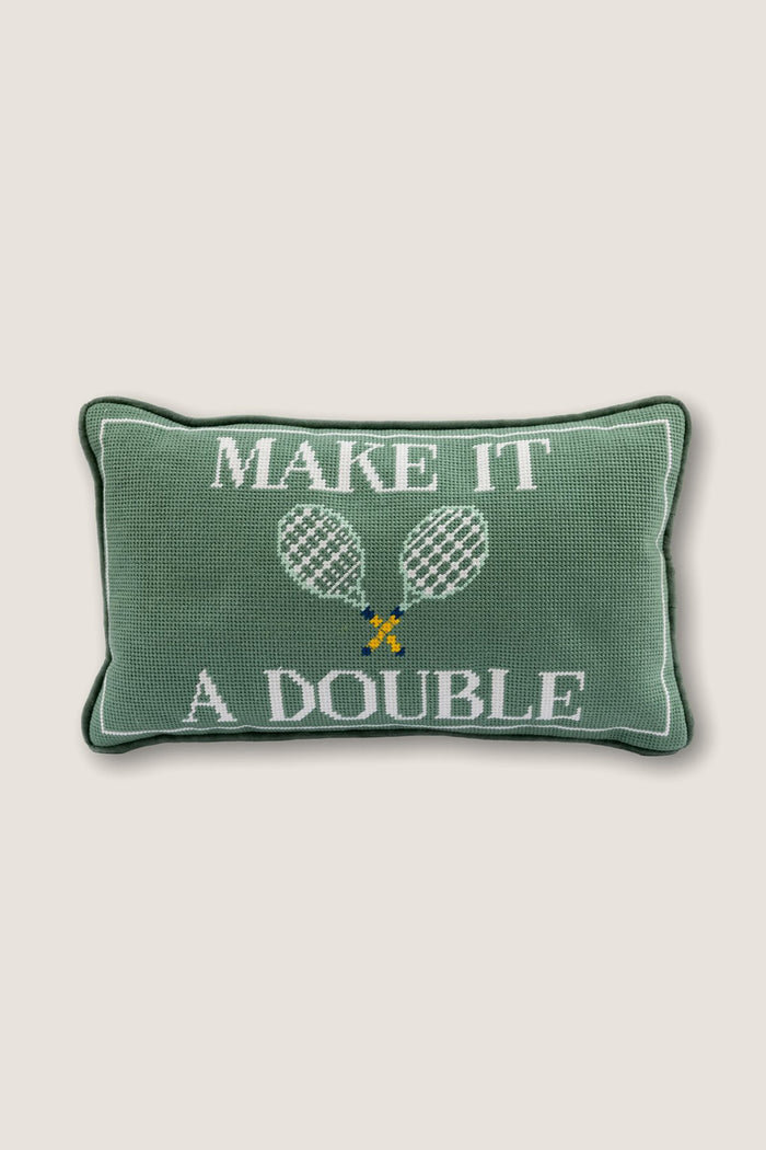 Make It A Double Needlepoint Pillow