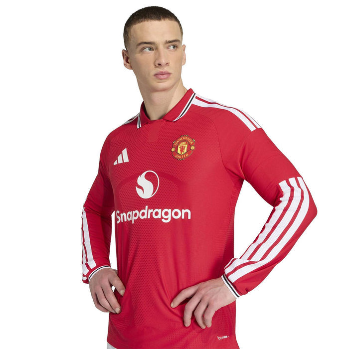 adidas MUFC 26 Auth Home LS Jersey Red