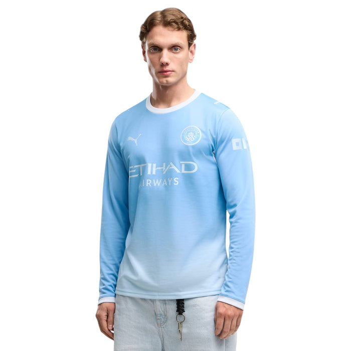 Puma MCFC 26 Home LS Jersey Blue