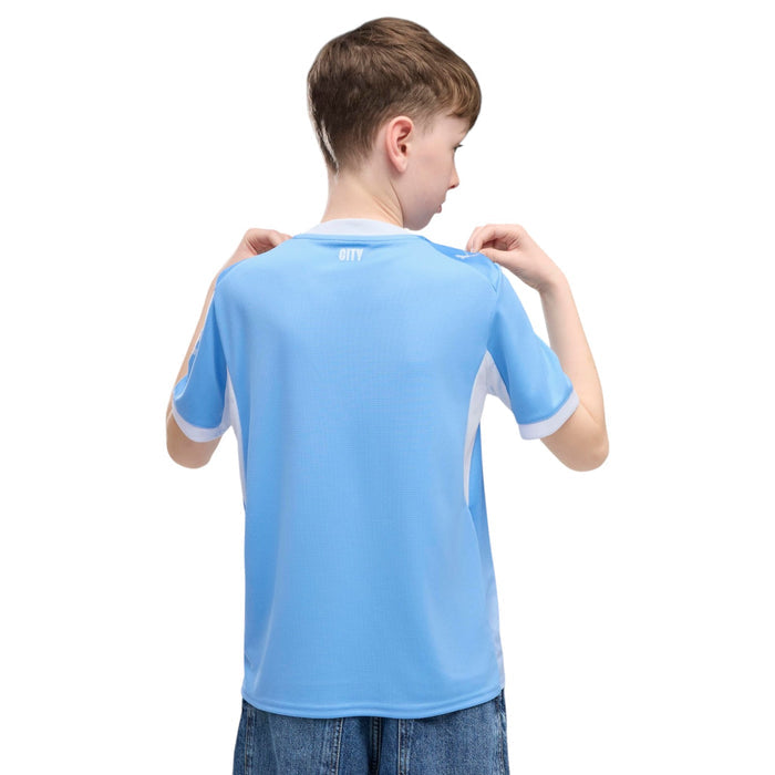 Puma MCFC 26 Kids Home Jersey Blue