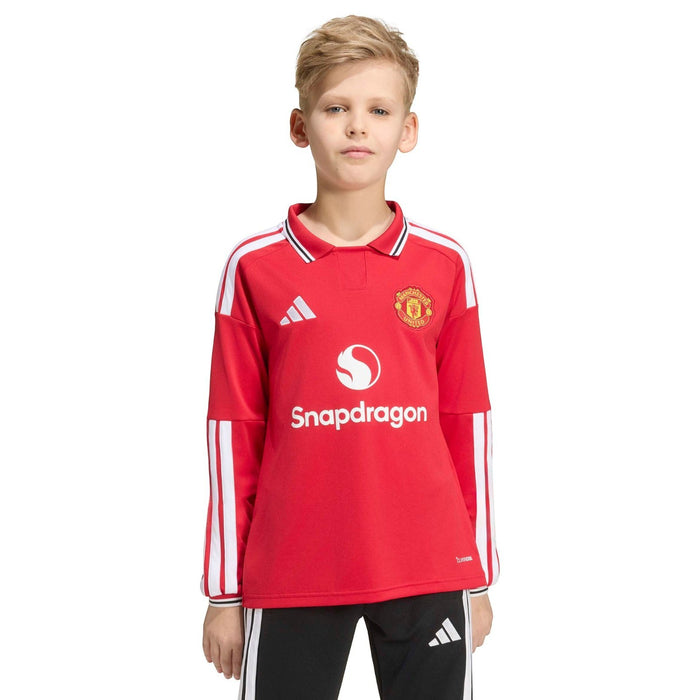 adidas MUFC 26 Kids Home LS Jersey Red