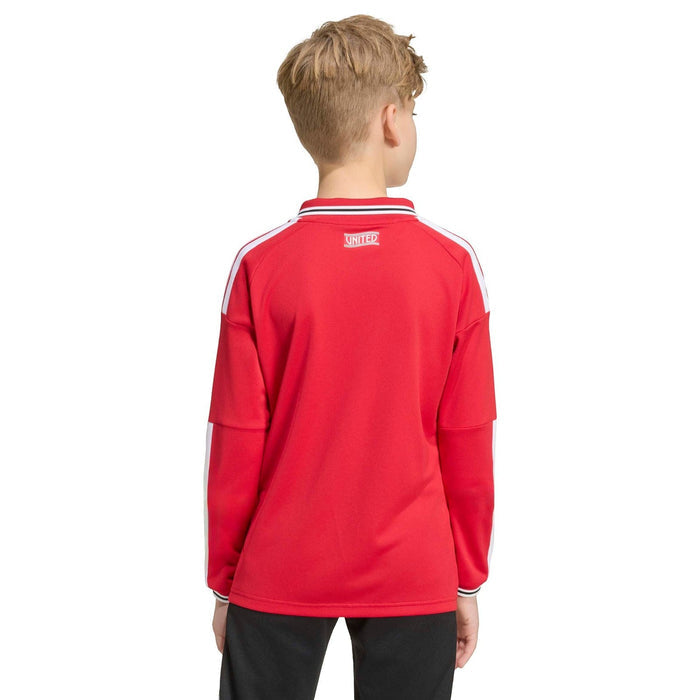 adidas MUFC 26 Kids Home LS Jersey Red