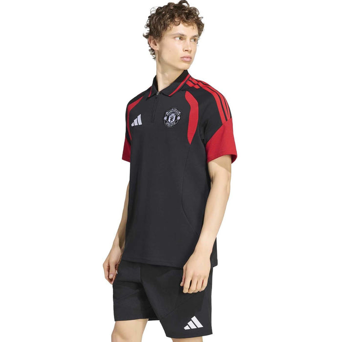 adidas Manchester United Tiro Mens Short-Sleeve Polo Shirt