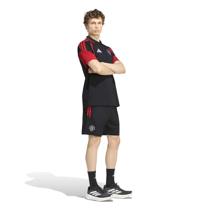 adidas MUFC 26 Polo Shirt Black
