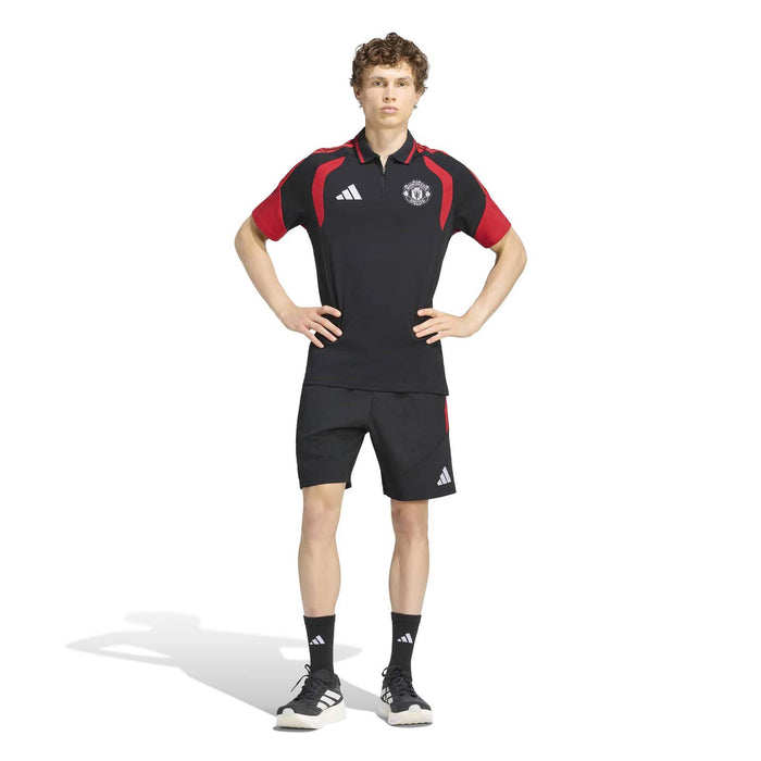 adidas MUFC 26 Polo Shirt Black