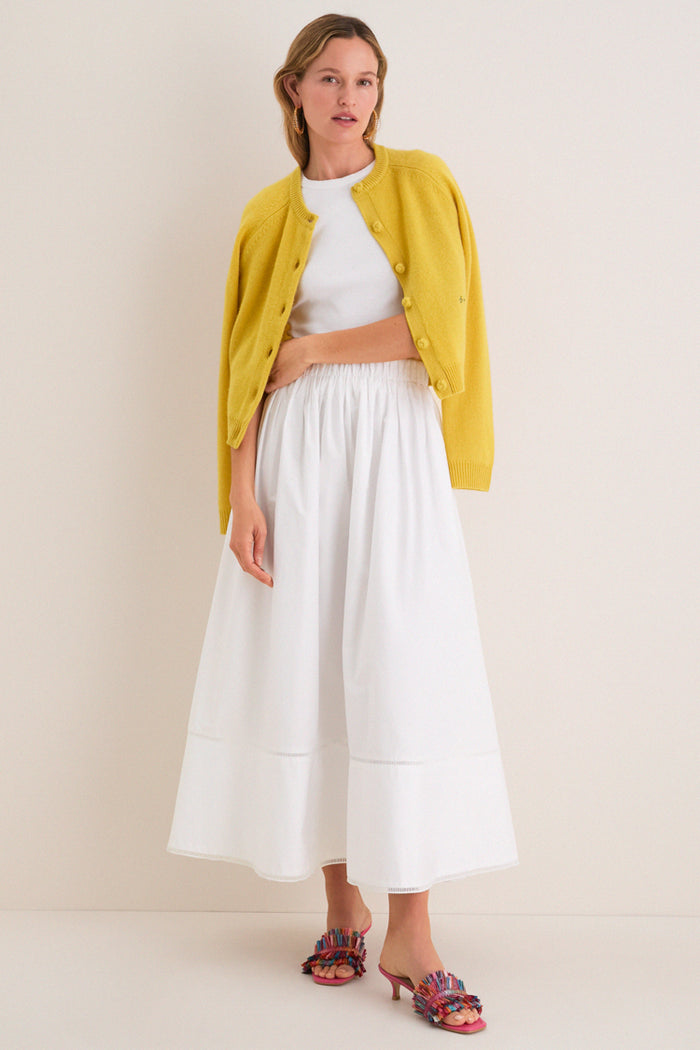 Marigold Cashmere Knot Button Phoebe Cardigan