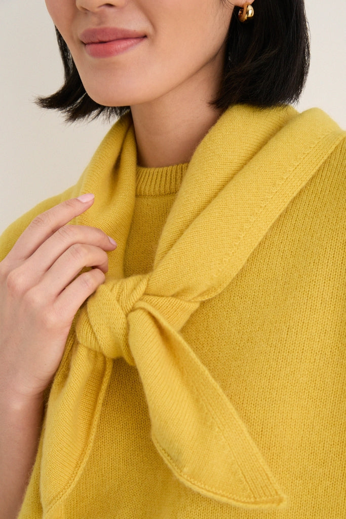 Marigold Cashmere Triangle Scarf