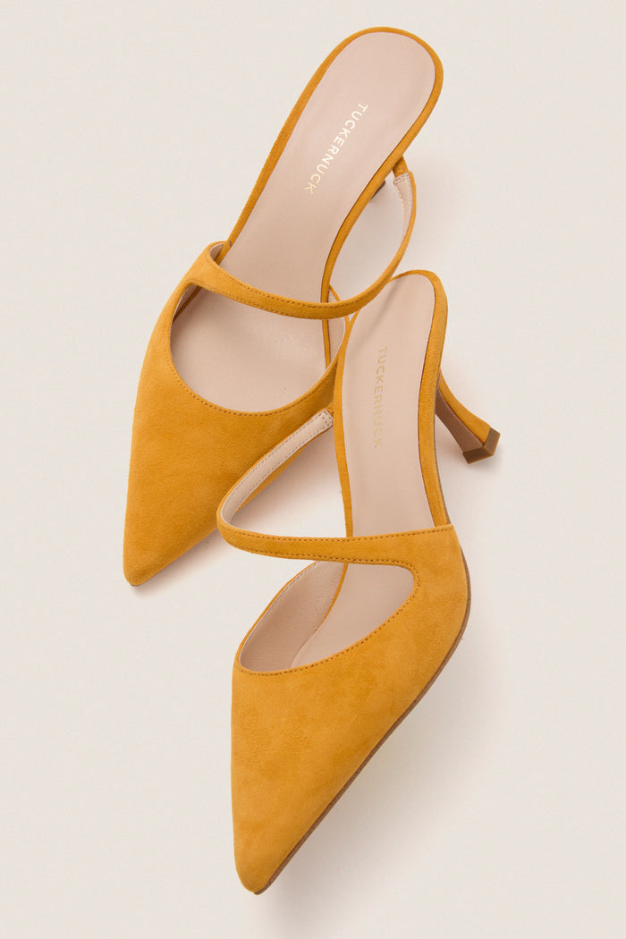 Marigold Suede Mimi Heels