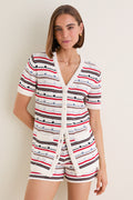 Mariner Stripe Knit Thames Cardigan