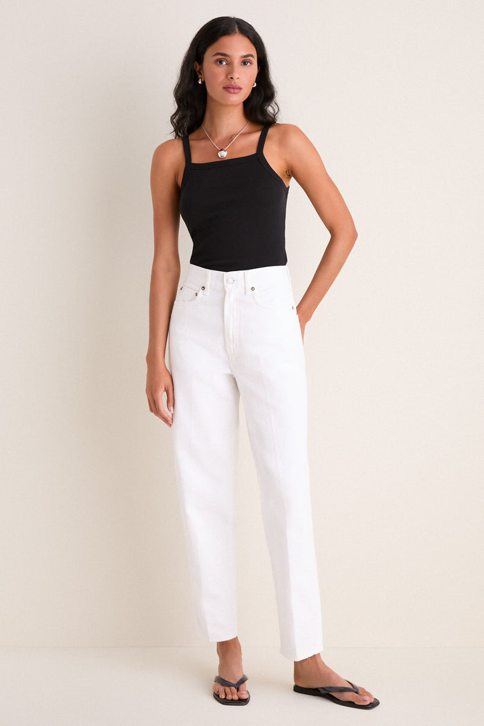 Marshmallow High Rise Vintage Taper 80's Jean