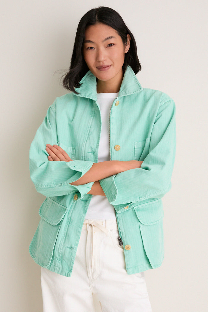 Mickey Mint Painter Jacket in Herringbone