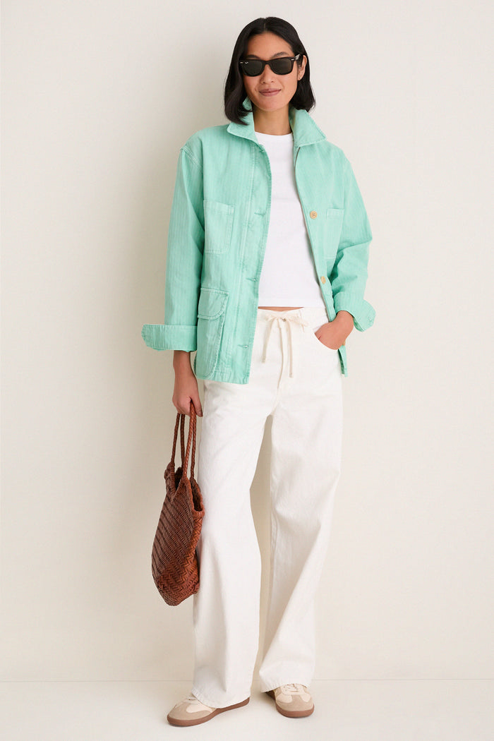 Mickey Mint Painter Jacket in Herringbone
