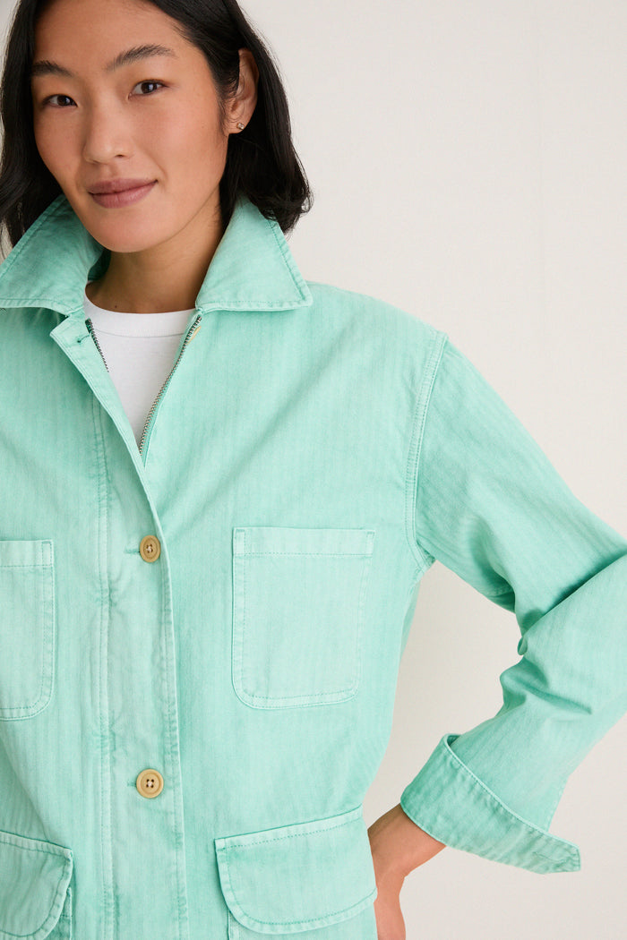Mickey Mint Painter Jacket in Herringbone