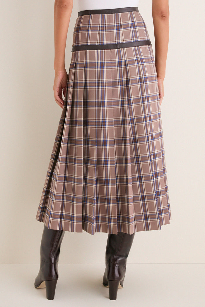 Middleburg Plaid Middleton Buckle Midi Skirt
