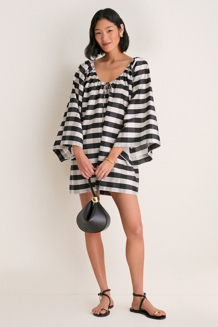 Midnight Check Claudine Mini Dress