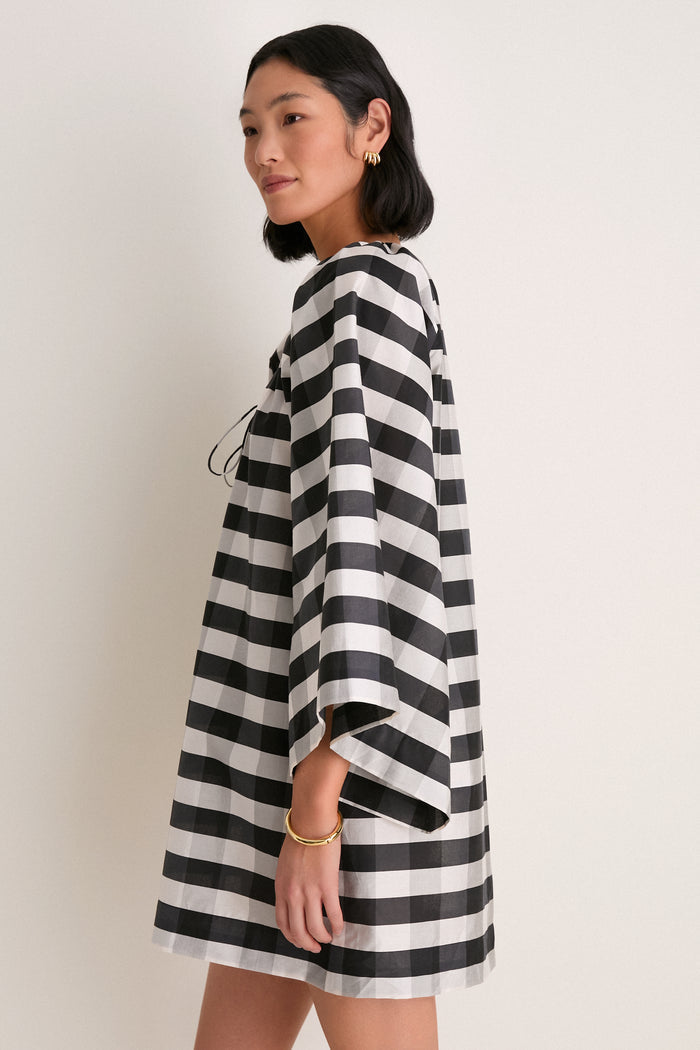 Midnight Check Claudine Mini Dress
