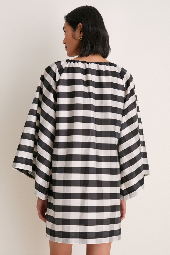 Midnight Check Claudine Mini Dress