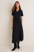 Midnight Knit Maude Polo Dress