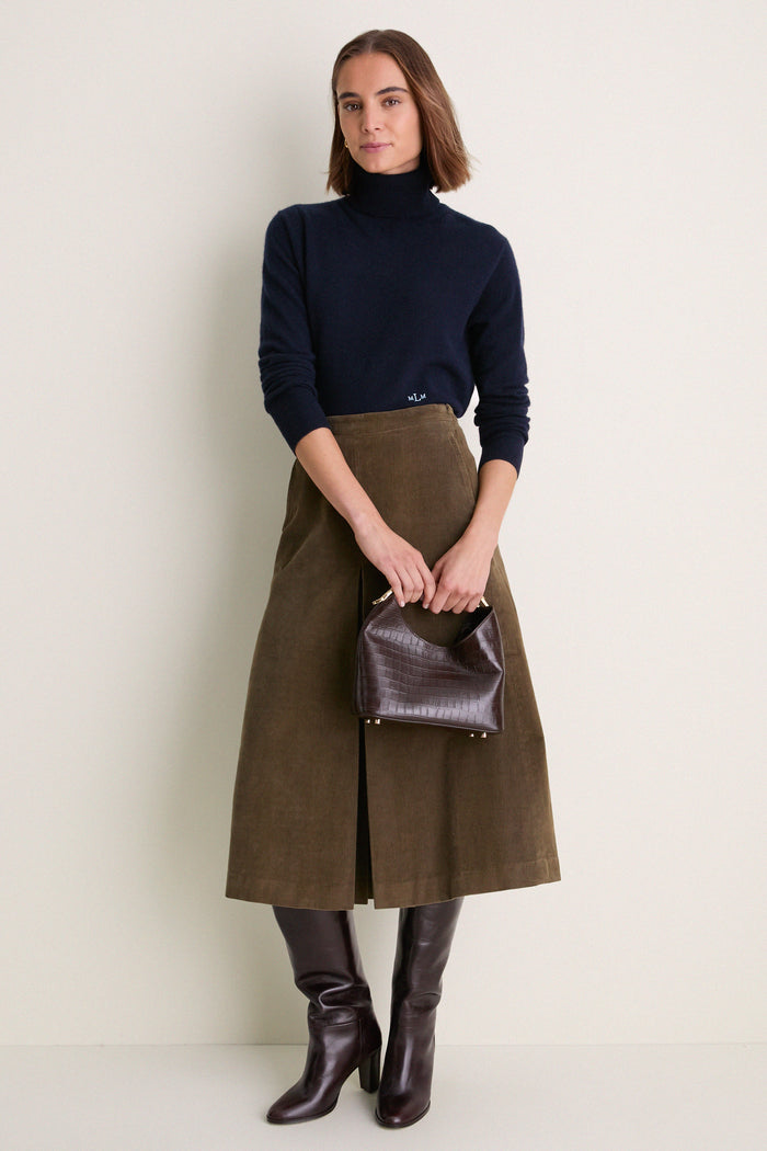 Midnight Navy Cashmere Evelyn Turtleneck