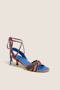 Miro Aitana Wrap Heels featuring braided straps in a crisscross, lace-up style, combining classic elegance with a fun, high-end twist for an effortless look.