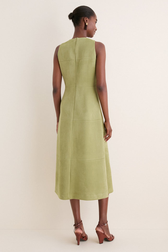 Moss Suede Manon Dress