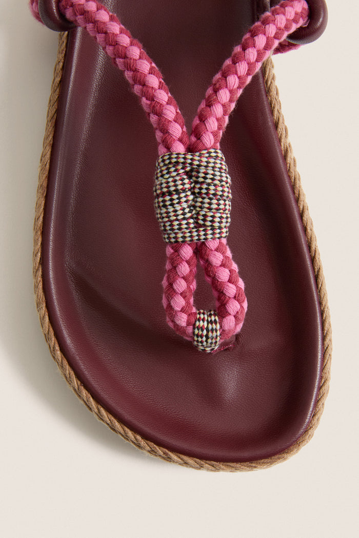 Multicolor Burgundy Gypso Sandals
