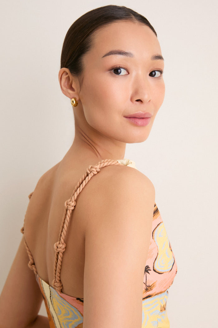 Multicolor Rio Souvenir Mixed Scarf Mini Dress