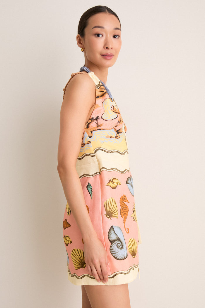 Multicolor Rio Souvenir Mixed Scarf Mini Dress