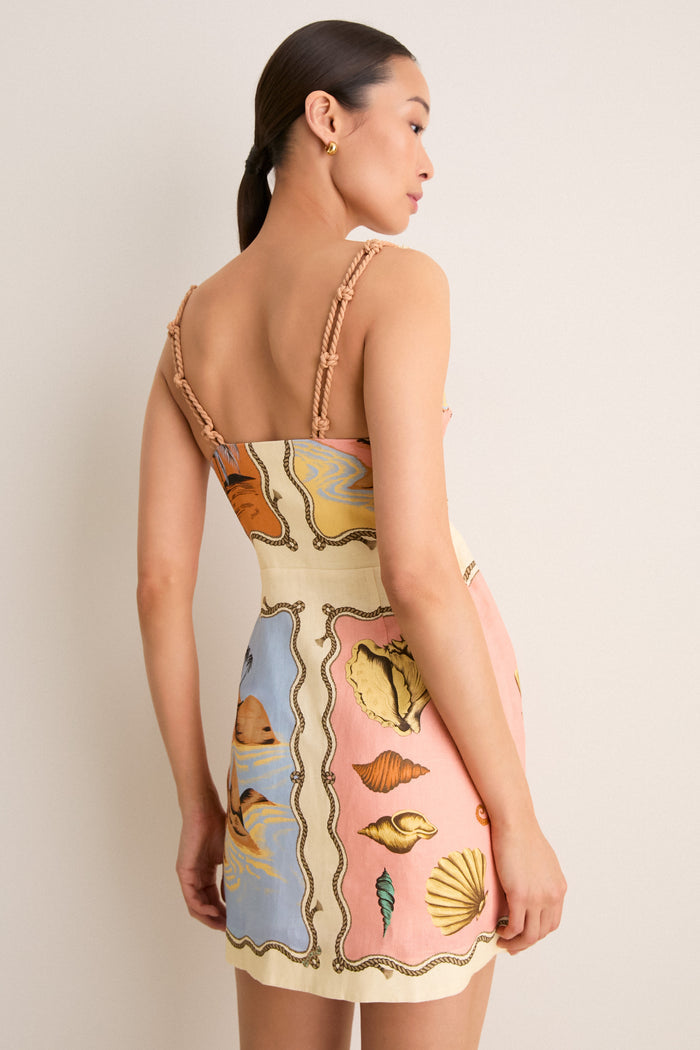 Multicolor Rio Souvenir Mixed Scarf Mini Dress